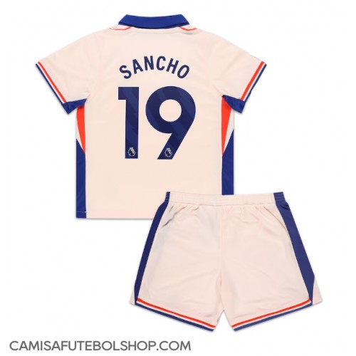 Camisa de time de futebol Chelsea Jadon Sancho #19 Replicas 2º Equipamento Infantil 2024-25 Manga Curta (+ Calças curtas)